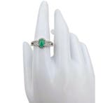 Sans prix de réserve - Bague Argent - Émeraude (Certifié), Bijoux, Sacs & Beauté, Bagues