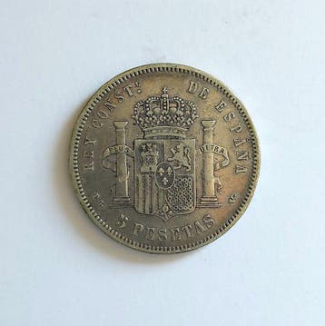 Espagne. Alphonse XII. 5 Pesetas 1894 PGV (Sans prix de