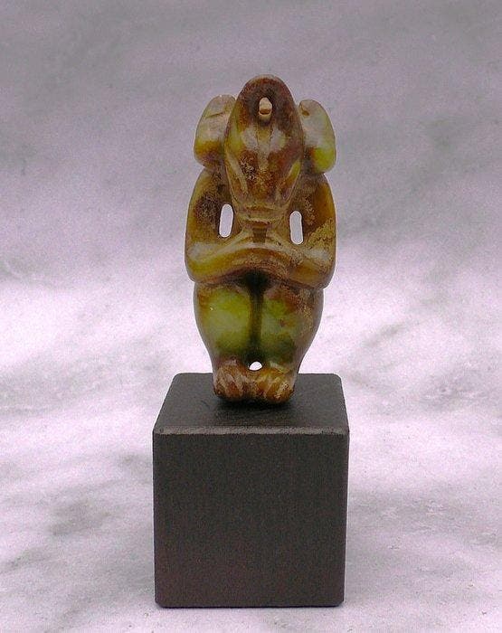 sculptuur, Hongshan Cultuur Alien Taïno achtige Gehoornde, Antiek en Kunst, Curiosa en Brocante