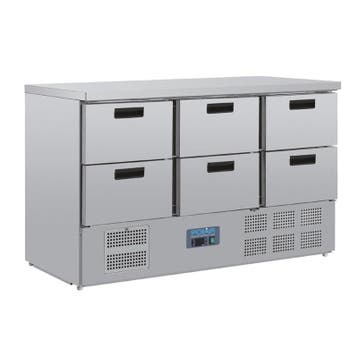 Polar G-serie koelwerkbank met 6 laden, Verzenden
