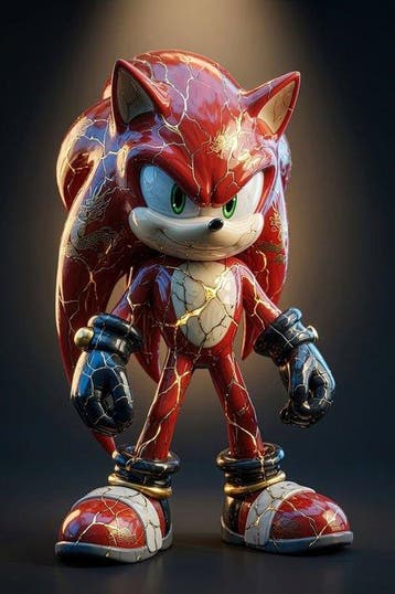Yamila - Knuckles y Naruto en Porcelana
