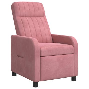 vidaXL Recliner Roze fluweel, Verzenden