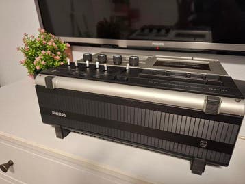 Philips - N2521 Top-Loading 3-Head Stereo Audiocassette deck, Nieuw