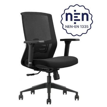 Opzoek naar een comfortabele bureaustoel? Nu bij Retourkoop, Gaming bureaustoel, Verzenden, Zwart, Zo goed als nieuw