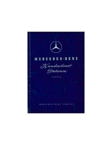 1956 MERCEDES BENZ SERVICE EUROPA HANDLEIDING, Ophalen of Verzenden