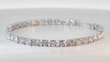 Zonder minimumprijs - Armband - 14 karaat Witgoud - 7.64ct., Nieuw