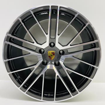 Porsche 992 2/4 ORIGINELE 20/21 Turbo V velgen met banden, Auto-onderdelen, Ophalen, Gebruikt, Banden en Velgen, 21 inch
