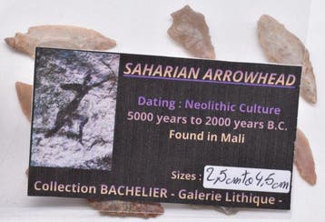 Neolithisch Jasper, Flint 10 geweldige pijlpunten 2,5 cm tot