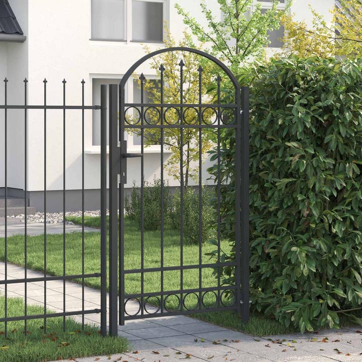 vidaXL Hekpoort ASSEN 100 x 175 cm Gepoedercoat staal, Tuin en Terras, Tuinpoorten, Nieuw, Verzenden