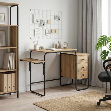 vidaXL Bureau met opslag Artisanaal eiken 120 x 50 x 75 cm, Verzenden, Nieuw