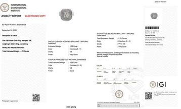 Zonder minimumprijs - Ring - 18 karaat Witgoud - 4.72ct. tw., Nieuw