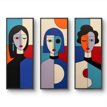 Marcel Mendez - Fragmented Face #104, 105, 106 -XL- ( No, Antiquités & Art, Art | Peinture | Moderne