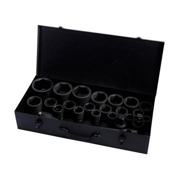 Doppendoos impact 3/4'' en 1'' 26 delig engels, Doe-het-zelf en Bouw, Gereedschap | Lasapparaten, Ophalen of Verzenden, Nieuw