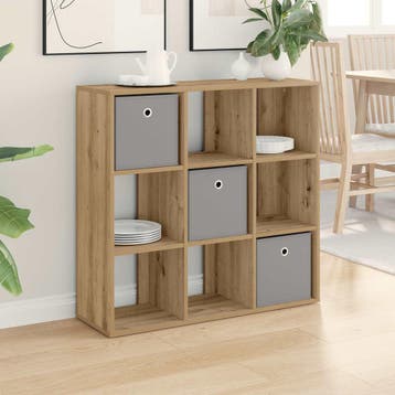 vidaXL Dressoir Artisan Eiken 88,5 x 29 x 84,5 cm, Verzenden