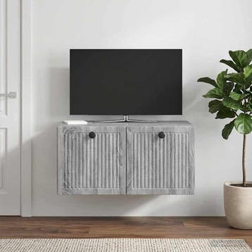 vidaXL Wandmontage TV-kast Grijs sonoma 59,5 x 41 x 30 cm, Verzenden