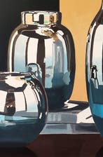 Antonio Perotti - Still Life Vasi in vetro con fiori