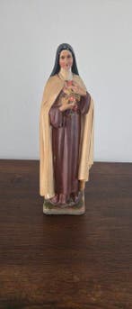 Statue - Sainte Thérèse de Lisieux - 30 cm - Plâtre -, Antiquités & Art