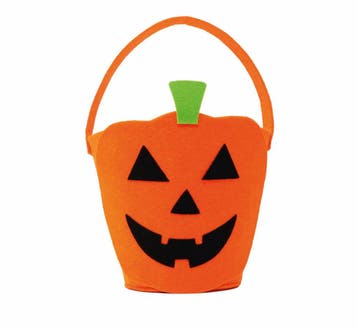 Halloween Mandje Pompoen 31cm, Verzenden, Nieuw