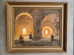 Ecole orientaliste (XX) - Lumière dans lancienne mosquée, Antiquités & Art, Art | Peinture | Classique