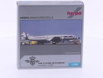 Schaal 1:500 Herpa 504928 KLM Lockheed L-1049G The Flyin..., Ophalen of Verzenden, Gebruikt