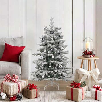 vidaXL Kerstbal Set 40 st Zwart en Wit Ø 6 cm Kunststof, Verzenden, Nieuw