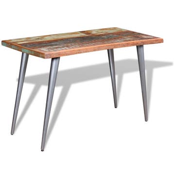 vidaXL Eettafel 120x60x76 cm massief gerecycled hout, Verzenden, Nieuw