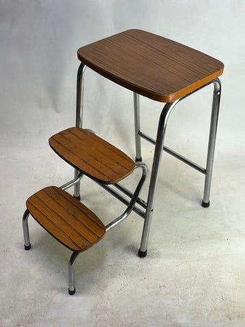 Trapje - vintage keukentrapje kruk - Vintage keuken trapje