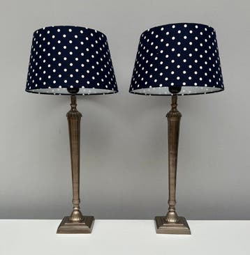 Tafellamp - Vernikkeld Messing - Twee schemerlampen