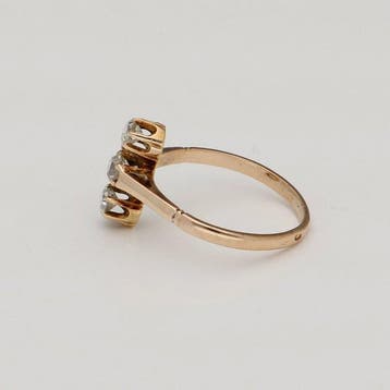 Bague - 14 carats Or jaune Diamant (Naturelle), Nieuw