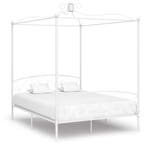 vidaXL Hemelbedframe metaal wit 160x200 cm, Huis en Inrichting, Verzenden, Nieuw