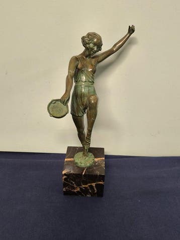Fayral - sculptuur, Bailarina con pandereta - 27.5 cm -
