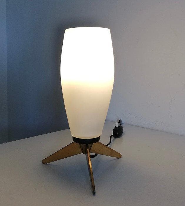 Tafellamp - Mid-Century Modern ontwerp 1950 - Opal, Antiek en Kunst, Kunst | Designobjecten