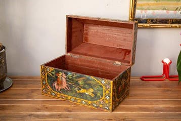 Coffre de rangement - Style moghol / Rajasthan - Bois -