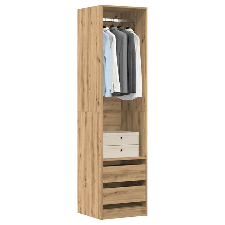 vidaXL Kledingkast 50x50x200 cm bewerkt hout artisanaal, Maison & Meubles, Armoires | Penderies & Garde-robes, Envoi