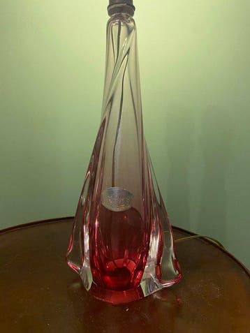 val saint lambert - Lamp - Glas - Lamp Val Saint Lambert, Antiek en Kunst