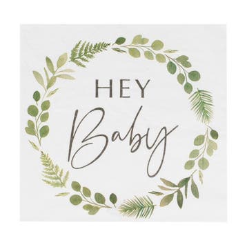Servetten Hey Baby 18cm 16st, Verzenden, Nieuw