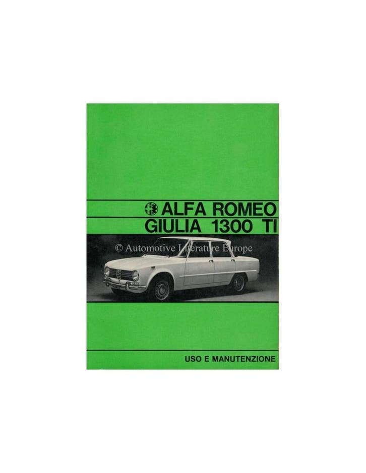 1971 ALFA ROMEO GIULIA 1300 TI INSTRUCTIEBOEKJE ITALIAANS, Auto diversen, Handleidingen en Instructieboekjes