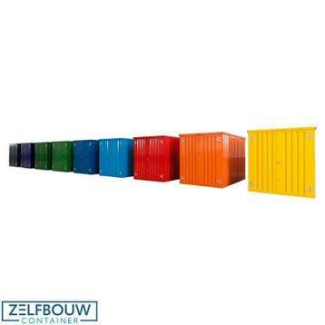 Gekleurde containers voor bij u in tuin laagste prijs!, Doe-het-zelf en Bouw, Bouwketen en Schaftketen, Ophalen, Nieuw