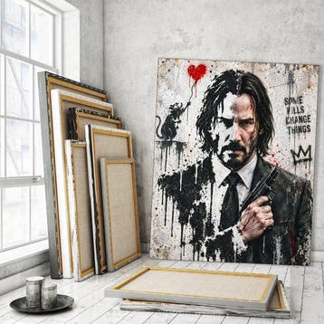 John Wick -  KILLER INSTINCT con stile artistico Banksy -, Verzamelen, Nieuw