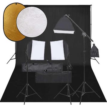 vidaXL Fotostudioset met verlichtingsset, achtergrond en, Verzenden, Nieuw