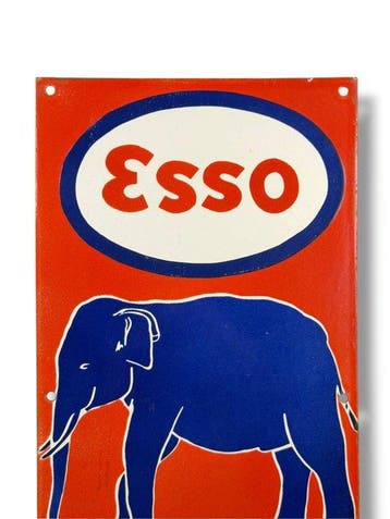Esso - XL - Emaille plaat - Emaille