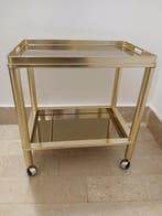 MB Italy - Chariot de service - Verre, Métal, Laiton -