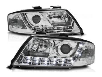 Koplamp units LED dagrijverlichting Chrome, Verzenden, Nieuw, Audi