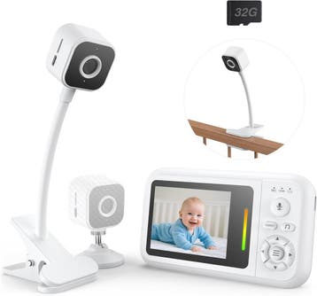 NUOTUN Babyfoon 1080P | Retour Deal | Nu 34% goedkoper, Kinderen en Baby's, Babyfoons, Verzenden, Zo goed als nieuw, Terugspreekfunctie
