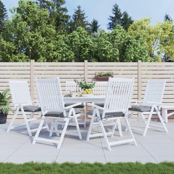 vidaXL Stoelkussens 6 st 40x40x7 cm oxford stof grijs, Huis en Inrichting, Verzenden, Nieuw