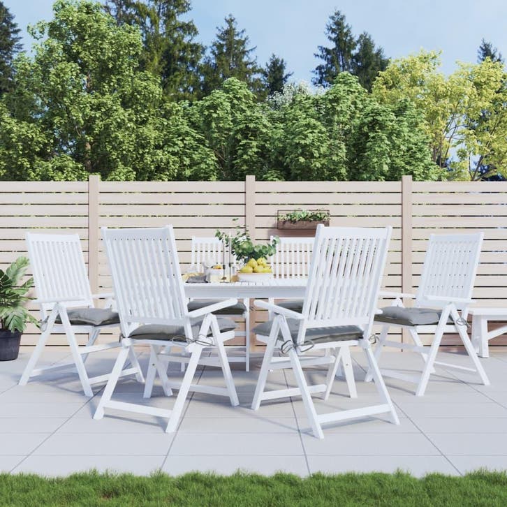 vidaXL Stoelkussens 6 st 40x40x7 cm oxford stof grijs, Huis en Inrichting, Woonaccessoires | Kussens, Nieuw, Verzenden