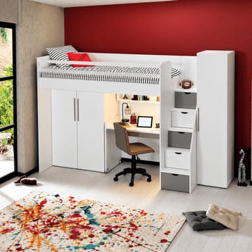 Almila Neo Complete Kinderkamer Set Hoogslaper met Bureau en