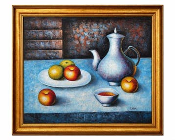 J. Kor (XX) - Still Life with Fruit and Ewer