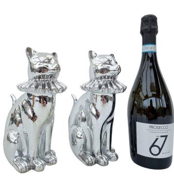 Beeldje - Shining cats (2) - Hars, Antiek en Kunst