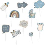 Geboorte Photobooth Props Babyboy 10st, Verzenden